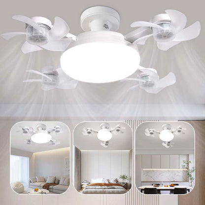 AeroLume™ – Ventilateur de Plafond LED à Pales Pliables