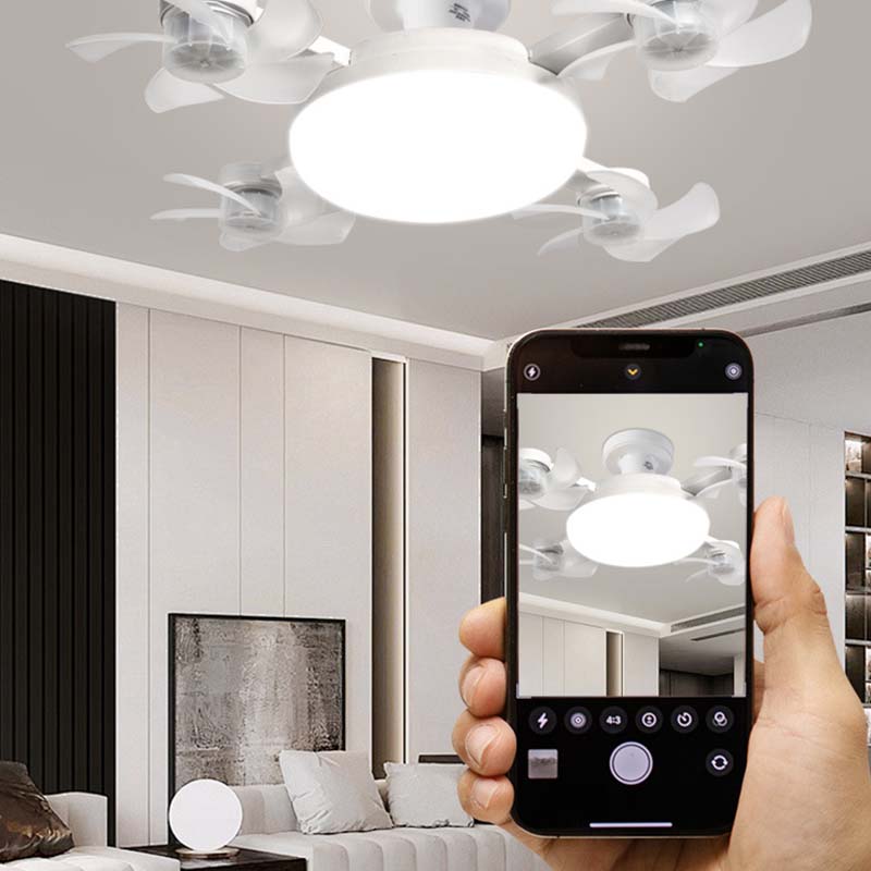 AeroLume™ – Ventilateur de Plafond LED à Pales Pliables