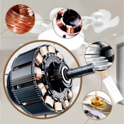 AeroLume™ – Ventilateur de Plafond LED à Pales Pliables