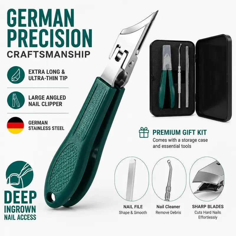 PrécisionGrip™ – Coupe-Ongles Pro à Large Ouverture