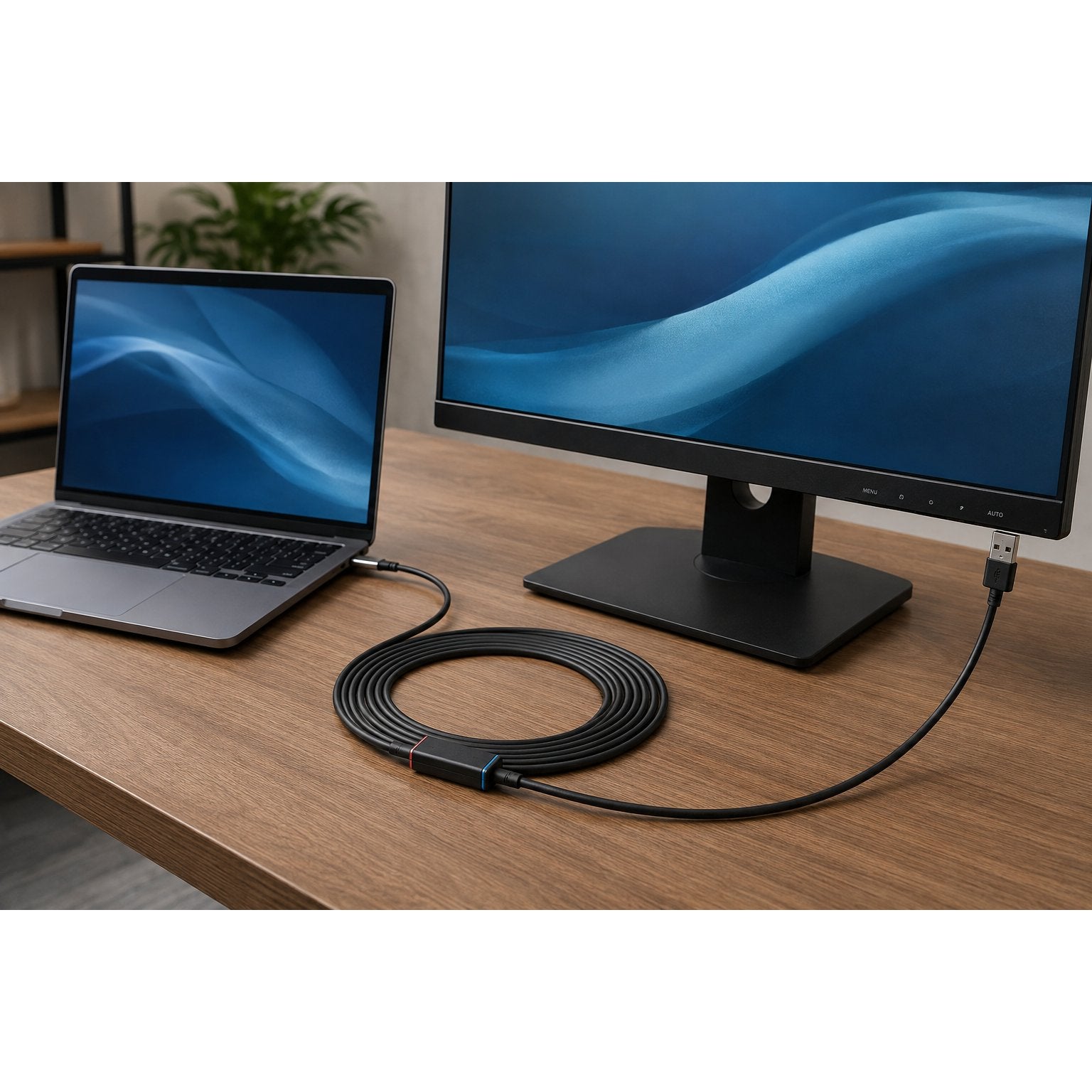 situation — Câble USB-C vers HDMI 4K@60Hz avec Charge PD 100W