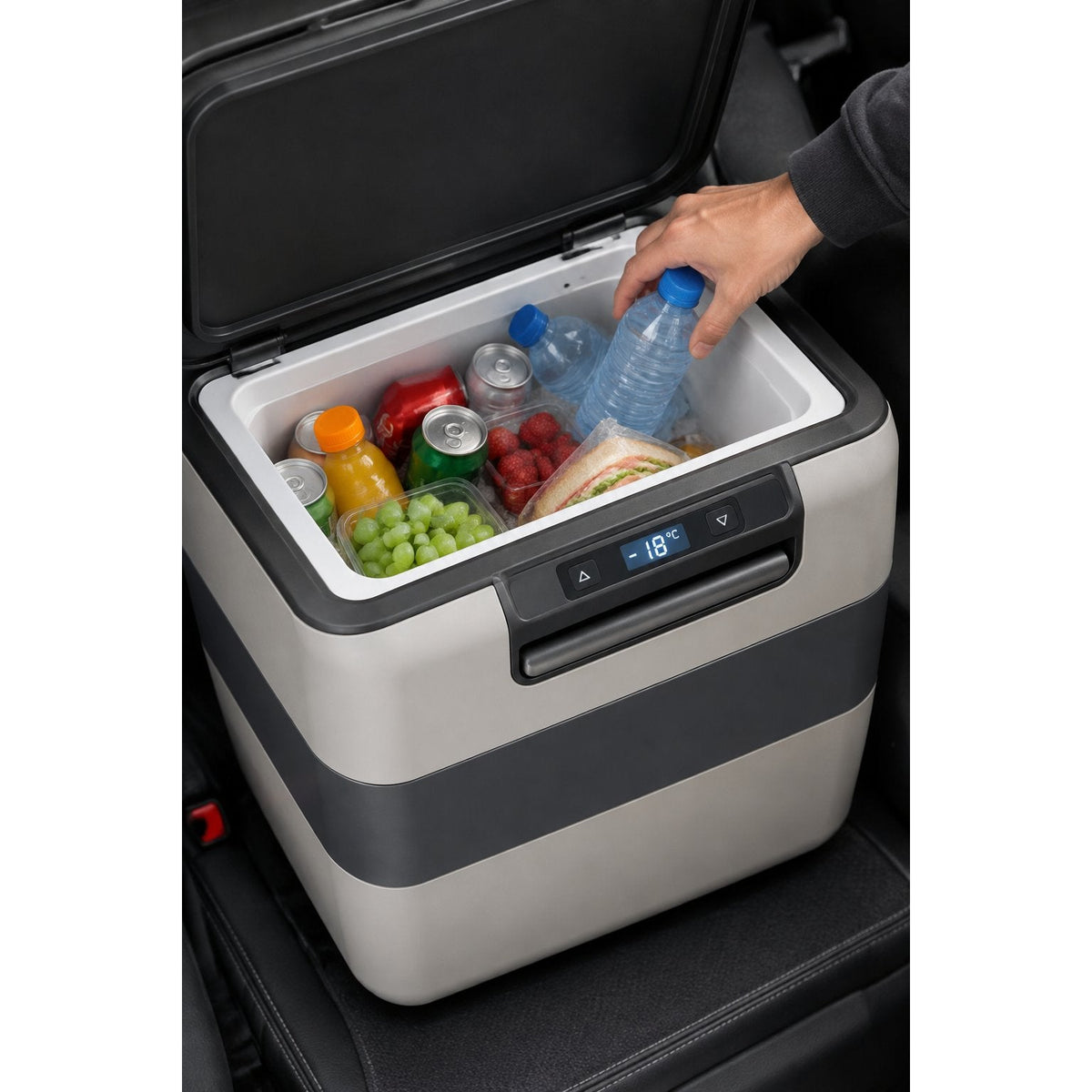 situation — Glacière Électrique de Voiture 40L – Réfrigérateur Compresseur 12V/24V, -20°C à 20°C