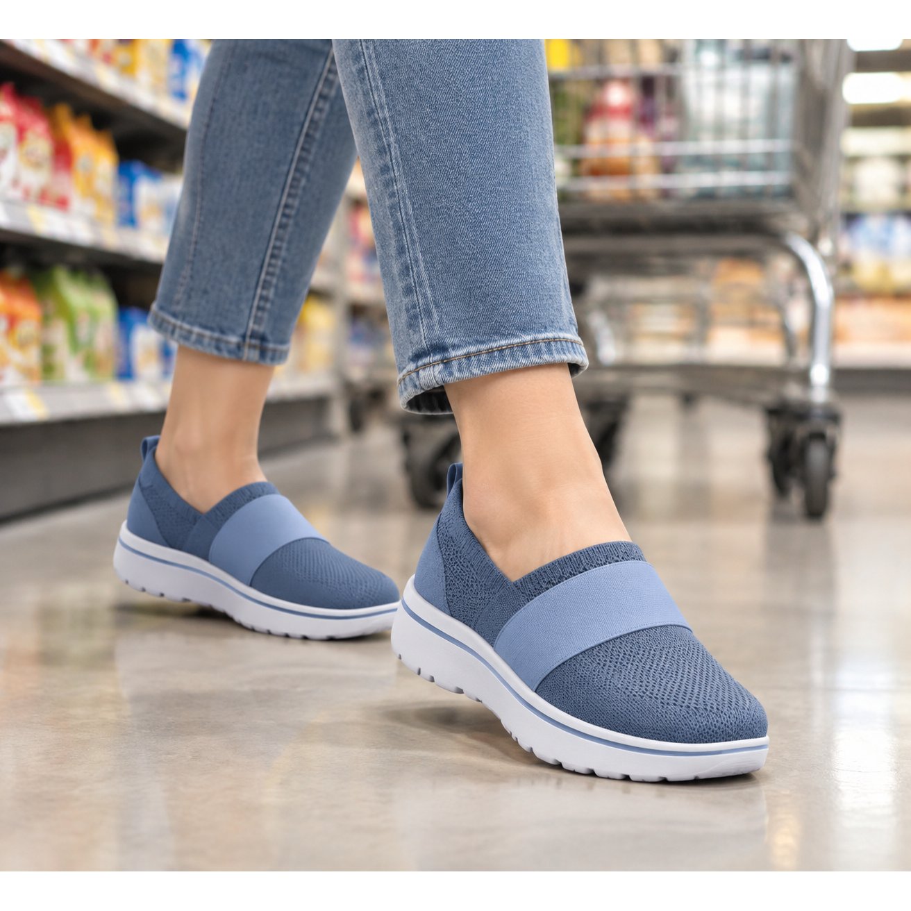 situation — SafeStep™ – Chaussures Slip-On Antidérapantes & Respirantes Femme