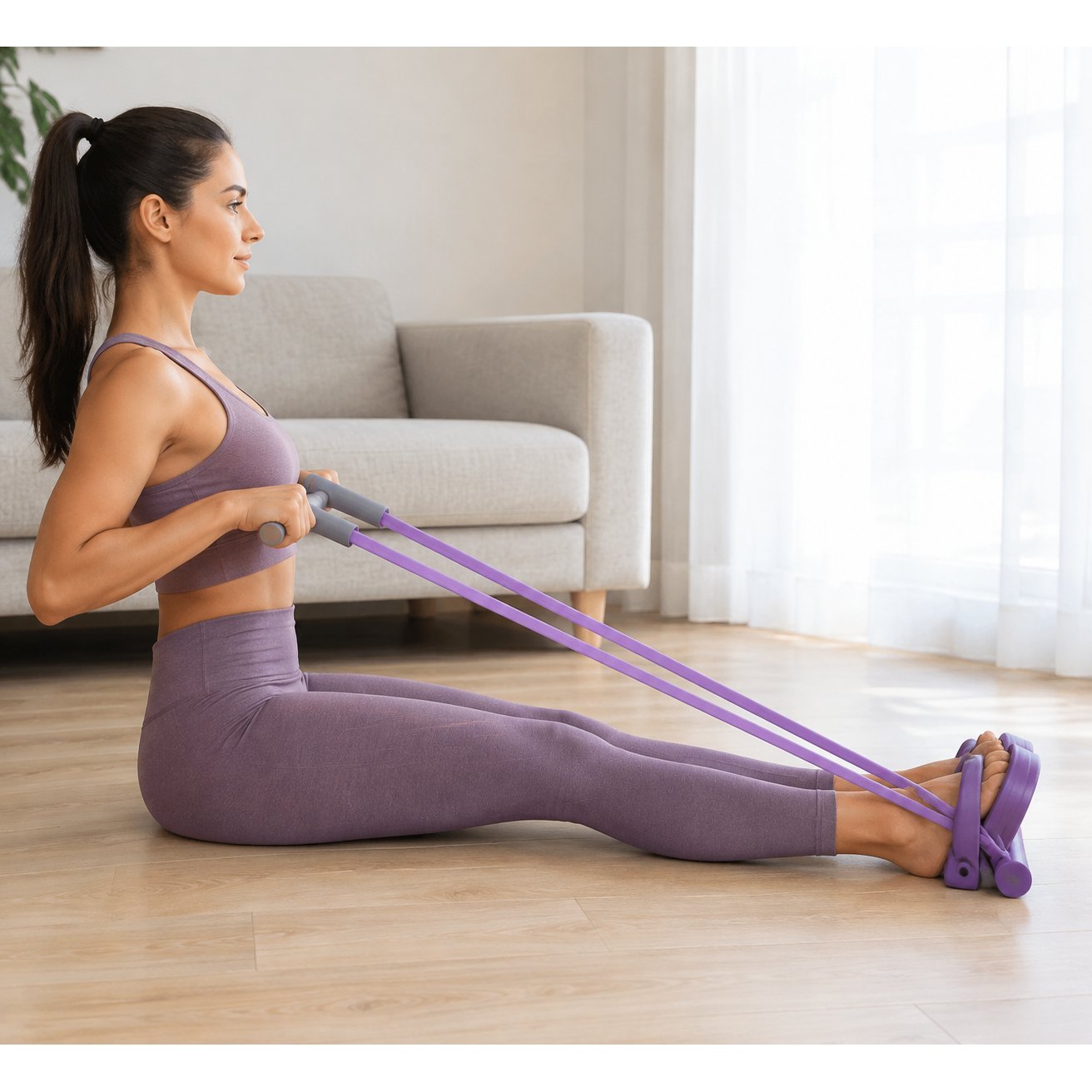 situation — FlexTract™ – Étireur de Jambes à Pédale avec Bandes de Résistance