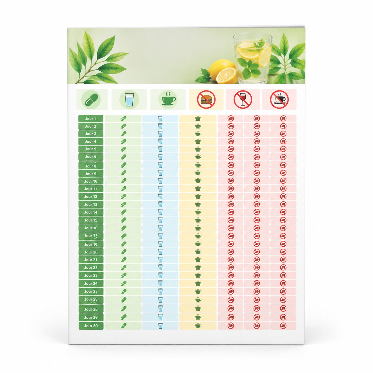 packshot — Guide Détox 30 Jours (fiche imprimée)