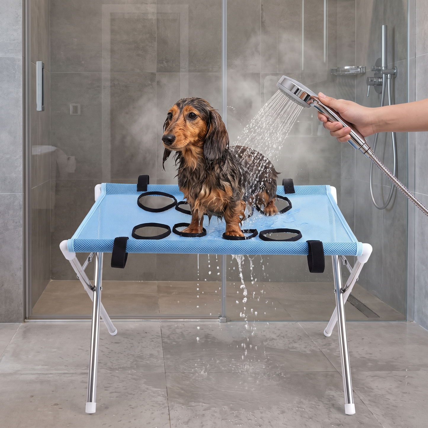 Table de Toilettage Pliable 2-en-1 pour Animaux