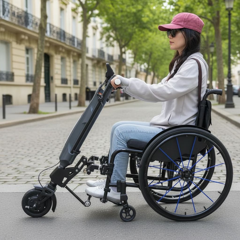 MobiDrive™ 350W – Handbike Électrique Universel pour Fauteuil Roulant